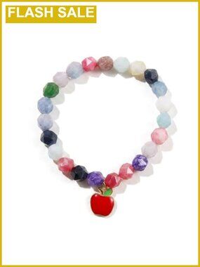 Beaded Charm Bracelet Women Teacher Appreciation Link